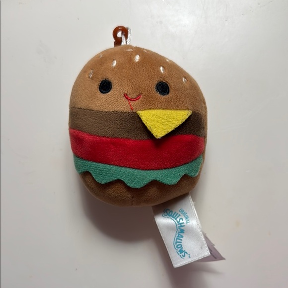 Squishmallows Burger Plush Keychain - Picture 1 of 2